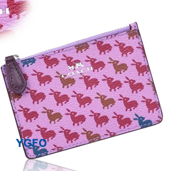 Coach Accessories - COACH RABBIT ID WALLET SKINNY COIN PURSE KEY CHAIN